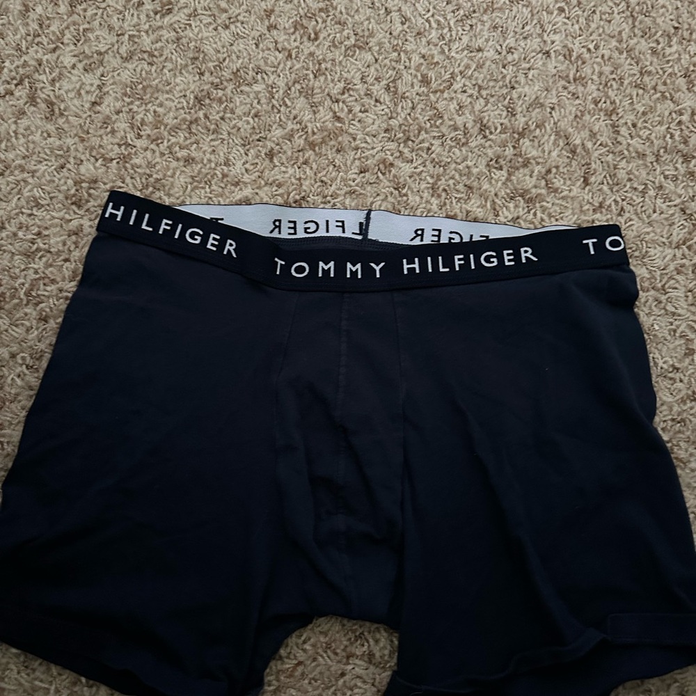 Tommy Hilfiger Men's Boxer Briefs - Gray, Blue, and dark  blue  size L/ NWOT - Picture 2 of 4
